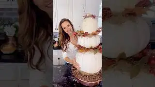 DIY Stacked Pumpkin Topiary | Easy Fall Centerpiece 🍂