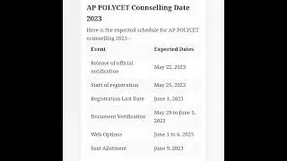 A.P POLYCET 2023 Counselling #shorts