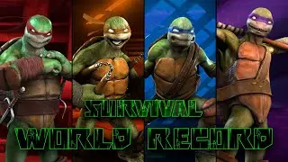 Teenage Mutant Ninja Turtles: Out of the Shadows - Survival [ True Ninja mode ] - World Record (160)