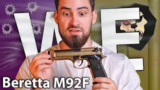 Страйкбольный пистолет WE Beretta M92F (6 мм, GBB, Gas, позолоченный) видео обзор
