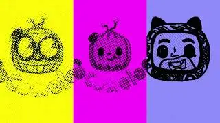 3 different cocomelon with eye effect