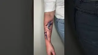 Swallows color tattoo #tattoo #swallowbird #swallowtattoo