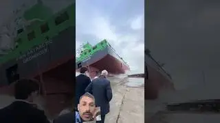 Sliding into the sea #ship #watercraft #shipship