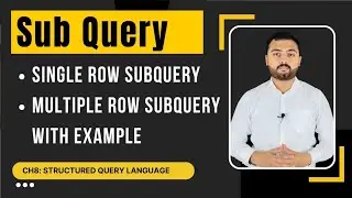 Single row and Multiple row subqueries in SQL with example Urdu/Hindi