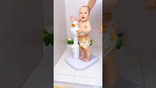 Adjustable Height Baby Shower Stand | Safe & Anti-Slip Bath Support #shorts