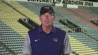 UNI Panther Football Coach Mark Farley encourages Iowans to vote