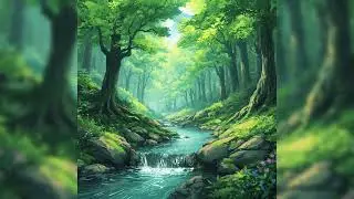 Peaceful Forest River - Relaxing Nature Sounds & Music for Stress Relief [No Copyright]