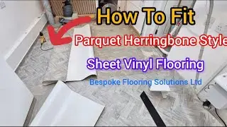 How To Fit Parquet Herringbone Vinyl Flooring With Heat Welding & Cap & Cove #Parquet #Herringbone