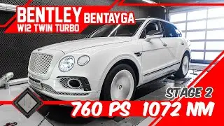 Bentley Bentayga 6.0 W12 Twin-Turbo | Chiptuning Stage 2 - Dyno - 100-200 km/h | mcchip-dkr