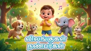 விலங்குகள் குட்டி கண்ணன் | Animal & Baby Playing Song | Tamil Kids Rhymes | 3D Animation