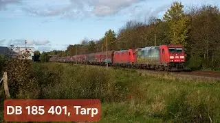 4K | DBC 185 401 en 185 337 komen met Unitcargo door Tarp richting Hamburg!