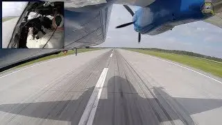 LOWEST EVER GEAR UP High Speed Low Pass of Merlintour / Genex Antonov 26 in Minsk!!! [AirClips]
