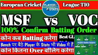 MSF vs VOC Dream11 Prediction | MSF vs VOC Dream11 | MSF vs VOC Player Stats | msf vs voc | t10