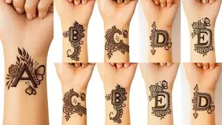 A, B, C, D and E ❤️Letter Mehndi Tattoo Design| Letter Tattoo Design|Alphabet Mehndi Tattoo Designs