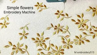 Simple flowers Embroidery Design Borderline sleeves Machine Embroidery Blouse
