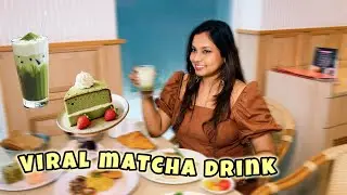 Matcha taste like GRASS? 🍵| Viral Matcha Drink & Matcha Cake | Ritika Jaiswal  