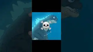 The animated Godzilla vs sea creature #extinct #godzilla #jurassicworld #prehistoric