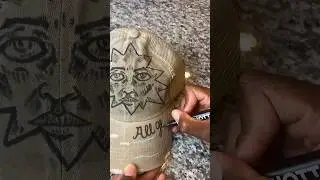 Painting on Hat with fabric markers | DIY clothes #shorts