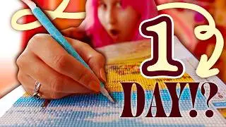 Impatient Artist vs Diamond Painting... *crazy 1 day art challenge*