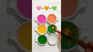 Custom Mixing! Pink + Orange + Green Colors Blending!🩷🧡💚 #colorscope #colorsdancing