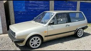 My VW polo 86c steilheck breadvan finally gets new 3 piece split rims Not BBS Rotiform OZ