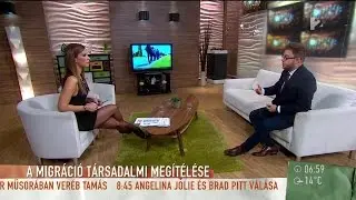 Demcsak Zsuzsa - TV2 MOKKA HD - 22.09.2016 - Black Mini Dress, Nylons & Heels