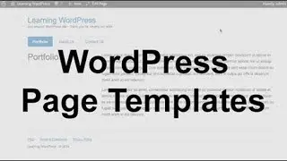 WordPress Page Templates (Theme Development)  2019