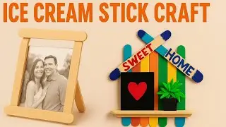  |Ice cream stick crafts|photo frame|easy home decor|diy|art and craft|popsicles craft