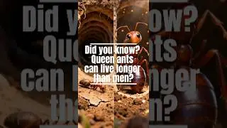 Did you know? Queen ants can live longer than men? #uniquefact