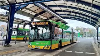 MPK Poznań Linia 190 kierunek Os.Sobieskiego(trasa zmieniona).Solaris Urbino 18lV gen. Electric.