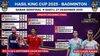 Hasil Semifinal King Cup International Badmiton 2025 day 2 ~ Antonsen & Shi Yu Qi Lolos ke Final
