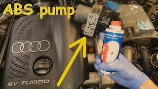 1.8T Audi A6 ABS pump and module Removal Replacement c5