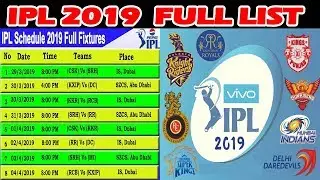 PL Schedule 2019 Season-12 Full Fixtures, Date, Time, &ldquo;Venue In INDIA&rdquo; | Spicy Khabarein