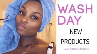 Hair journey wash day w/ Mane BeauTea products/3c hair/curly with kinks/product review/all natural