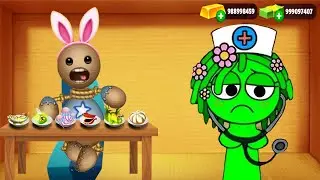 MEGA FOOD vs GREEN SPRUNKI & The Buddy | SPRUNKI JOINED KICK THE BUDDY