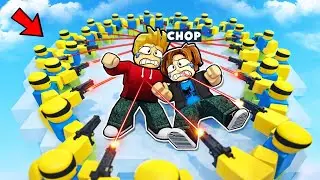 ROBLOX CHOP AND FROSTY PLAY THE 100 MAN BLIND SHOT