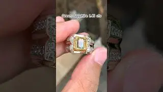 No Heat‼️ Yellowish-Green Sapphire 1.45 cts💚 #yellow #green #sapphire #gems #jewellery #subscribe