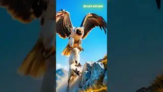 Eagle Lifts Mountain Goat Off Cliff in Dramatic Wildlife Moment! 🦅🐐