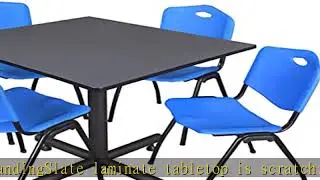 Regency Kendrick Square Breakroom Table and Lewis Chair Set, 48