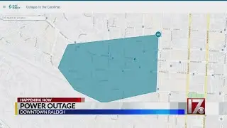 550+ without power in downtown Raleigh after vehicle damages Duke Energy equipment