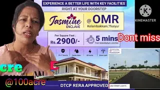 @100acre #DtcpReraplots@OMR/Thaiyur#Tcs#Infosys#wipro#Hclnearbyplots#crystalhomesprojects💯✍️🔥🔵