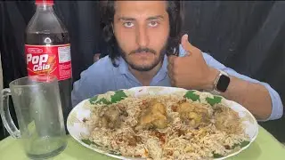 BIG CHICKEN QABLI PULAO CHALLENGE | DESI AFGHAN FEAST WITH COLD DRINK | ASMR MUKBANG