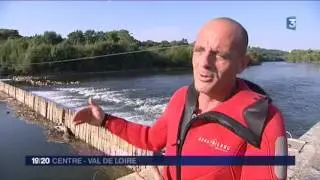 Entraînement des pompiers plongeurs d'Indre-et-Loire à Larçay