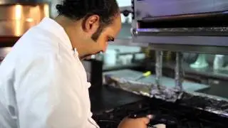 Saverio preparing his Chili SeaBass