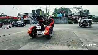 Red Honda adv tri-wheel series conversion set-up