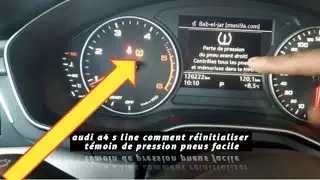 audi a4 s line comment réinitialiser service pression pneus après la réparation en deux minute