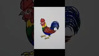 Easy technique to draw rooster with bengali number ৮ (eight). #drawing #art #easydrawing