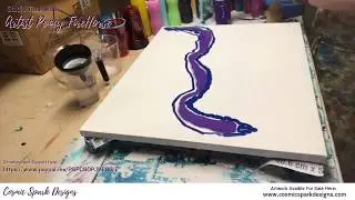 #30 Blue Crystallist &bull;&nbsp;Abstract Acrylic Dutch Pour &bull; Studio Time with Penny FireHorse