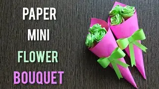 Flower bouquet | how to make mini paper flower bouquet? | flower bouquet making