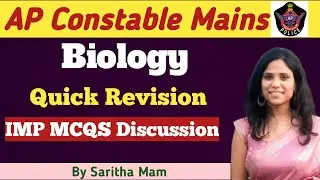AP Constable mains BIology Quick revision by saritha madam